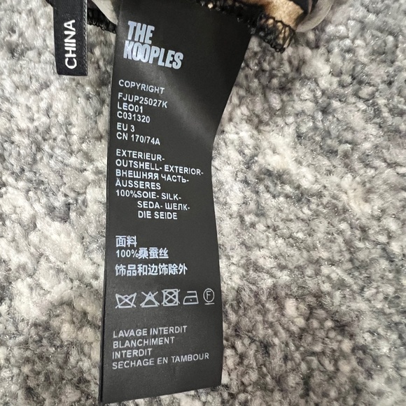 NWT The Kooples Leopard Prink Silk Midi Skirt Size Large - Picture 4 of 8